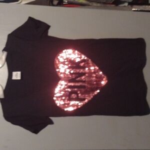 VICTORIA'S secret Pink shiny heart Size Xsmall